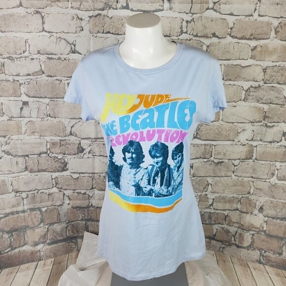 The Beatles Revolution Hey Jude TShirt Baby Blue XL Junior - Picture 1 of 12